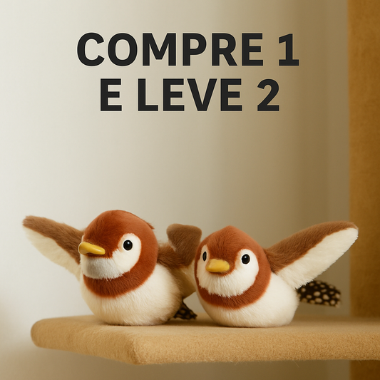 Brinquedo Passarinho Interativo para Gatos - Realismo e Diversão - compre 1 e leve 2