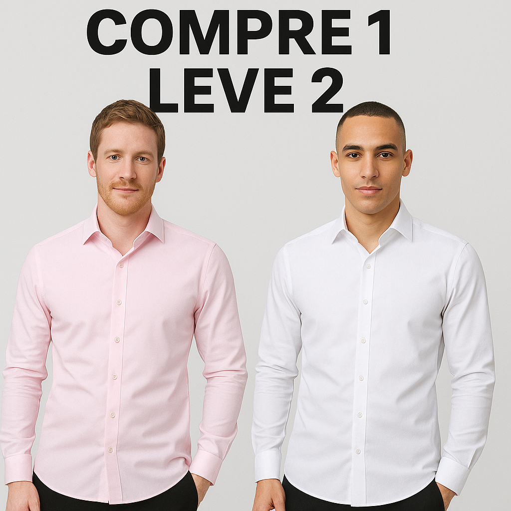 Camisa Social Milano Anti Amassado - Compre 1 Leve 2