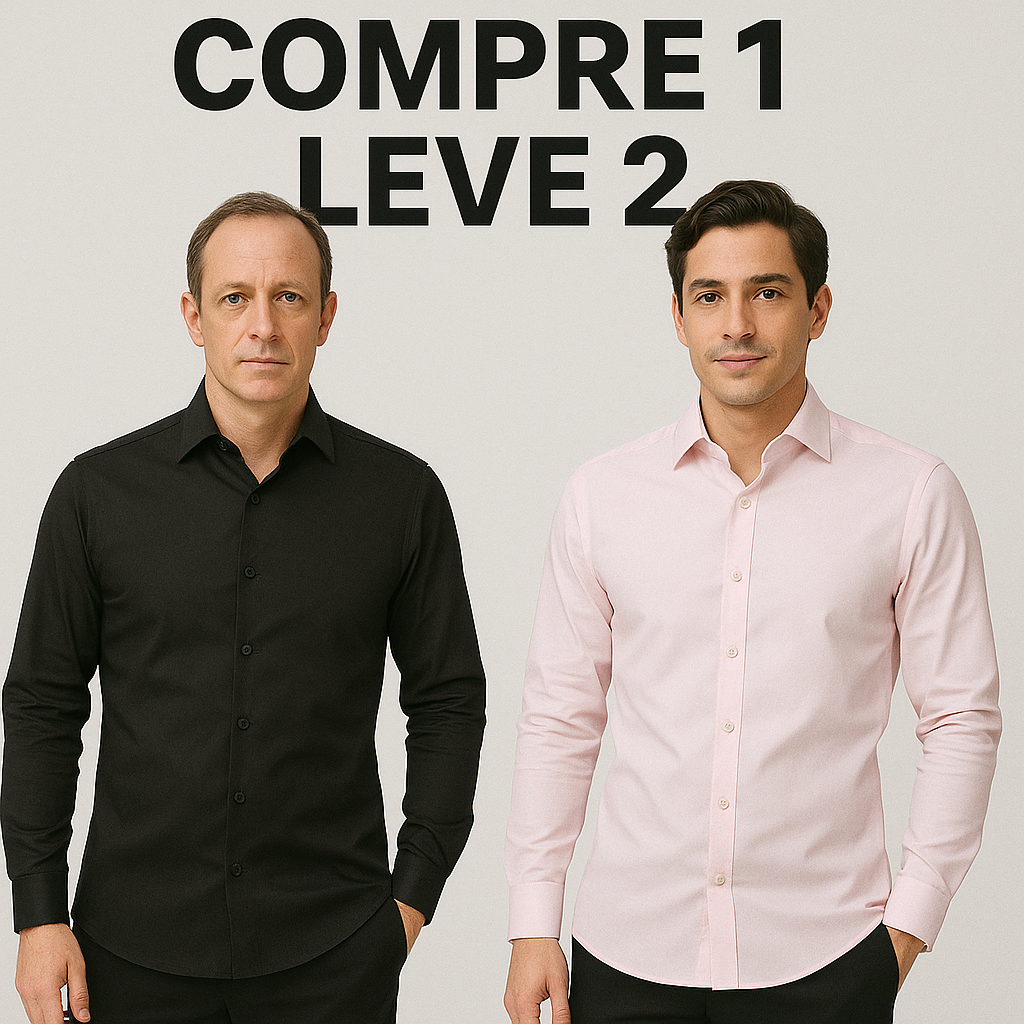 Camisa Social Milano Anti Amassado - Compre 1 Leve 2