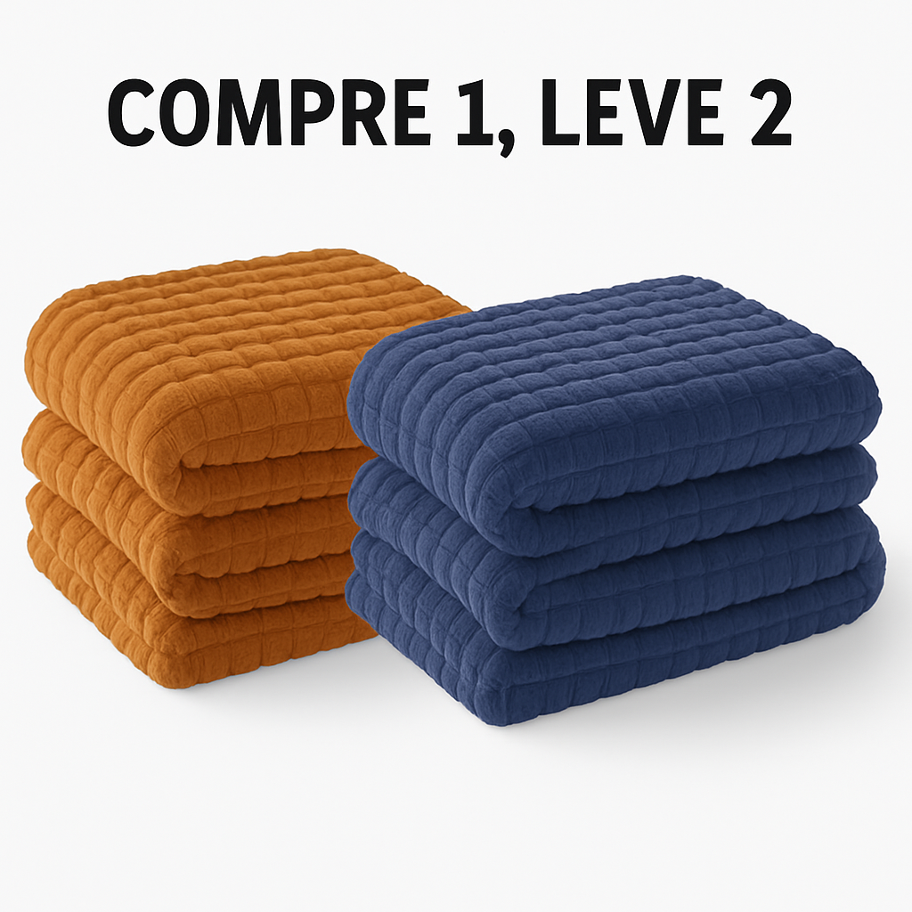 Cobertor Grosso Queen Fluffy Aveludado 320g/m² - Compre 1 e leve 2